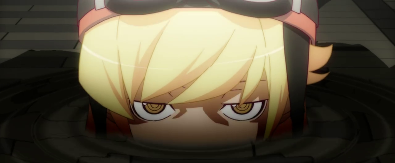 Shinobu rises from Koyomi’s shadow. This bit is really cool.